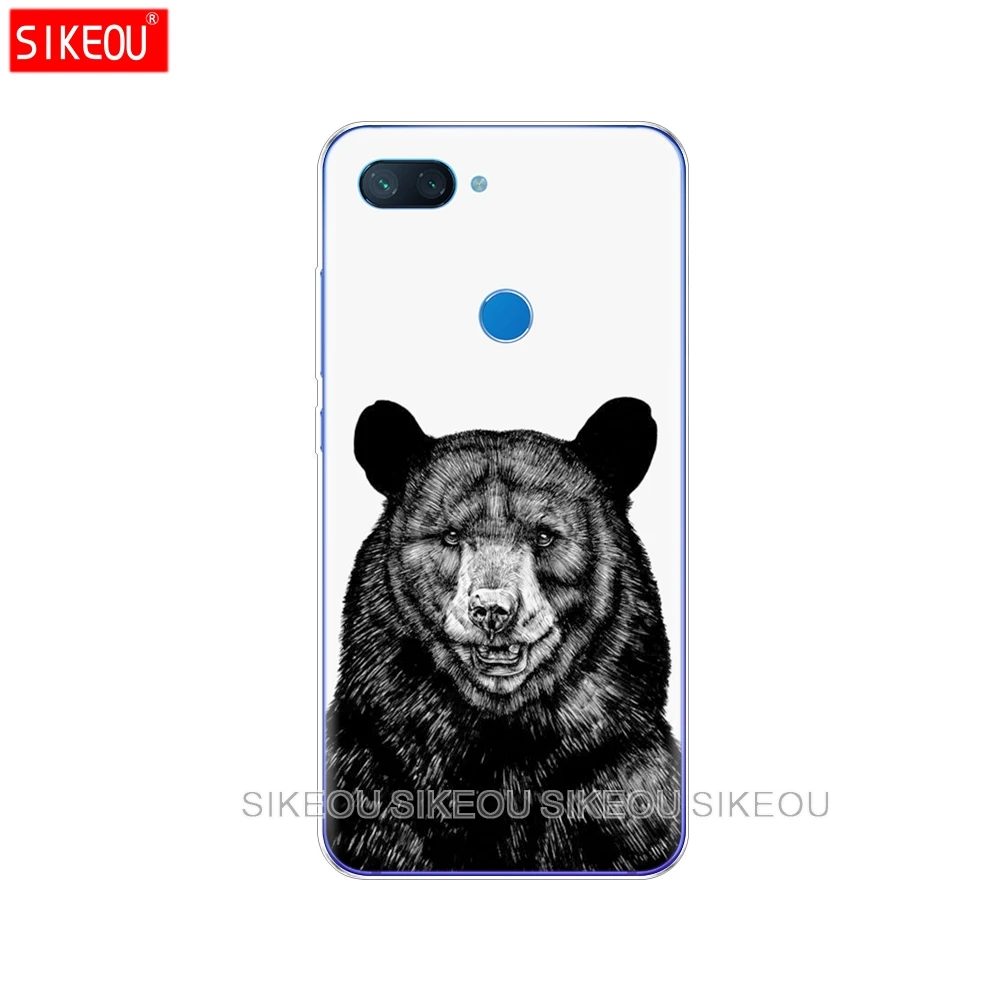 Силиконовый чехол для Xiaomi mi 8 LITE прозрачный ТПУ 6 26 дюйма lite чехлы mi8 с волком