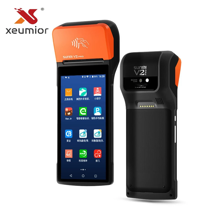 Sunmi V2 برو 4G الروبوت محطة POS المحمولة مع طابعة واي فاي NFC المحمول POS مع الباركود ماسحة Sunmi V2 برو 4G الروبوت محطة POS المحمولة مع طابعة واي فاي NFC المحمول POS مع الباركود ماسحة