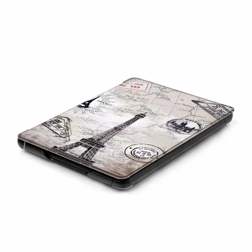 Для Amazon Kindle из искусственной кожи чехол с принтом тонкий 6 ''Электронная книга E-reader Kindle 10th 658 Smart Wake Up