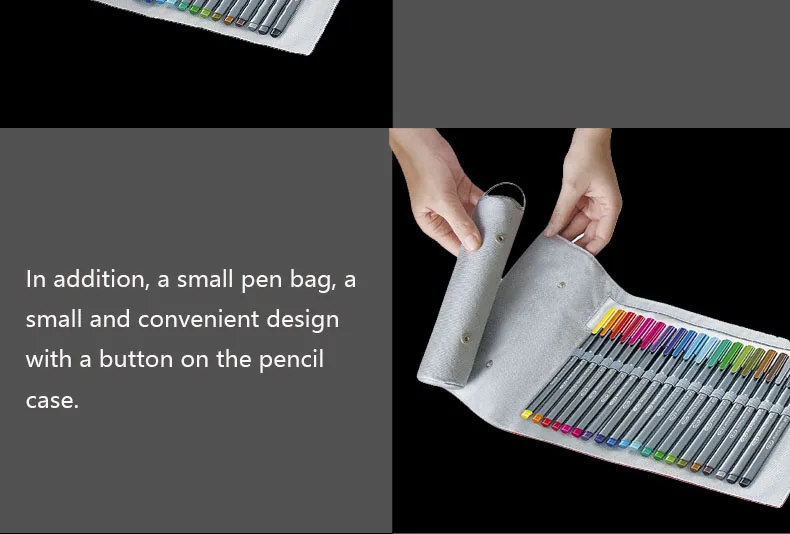 linha caneta de fibra 20 cor mão-pintado saco conjunto de canetas
