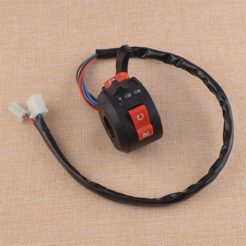 CITALL Motorcycle Black ON/OFF Kill Start Light Choke Switch Horn Fit