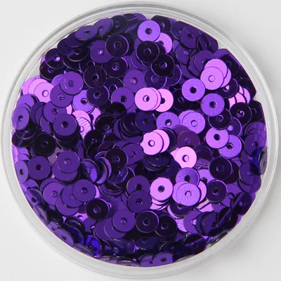 New Arrival-50g 5mm Flat Round Loose Sequins Paillettes Sewing Wedding Craft Good Quality 5# Violet Purple Confetti | Дом и сад