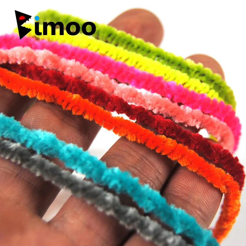Bimoo 2 м для ловли нахлыстом шерстяной червь Стример Летать завязывая Chenile толщиной