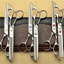 500#2 шт./пара 5.5 ''16 см фиолетовый дракон парикмахерские Ножницы JP 440C Резка+ истончение ножницы Профессиональный Человеческие волосы ножницы