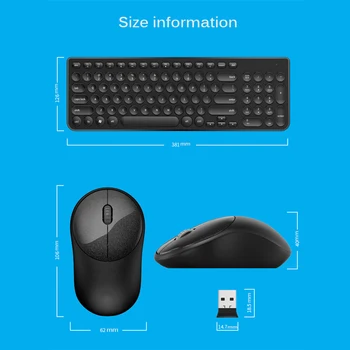 

2.4G Wireless Keyboard Mouse Set Keyboard Mouse StableWireless Keyboard Mouse Combo High Sensibility Long Standby Time Stable