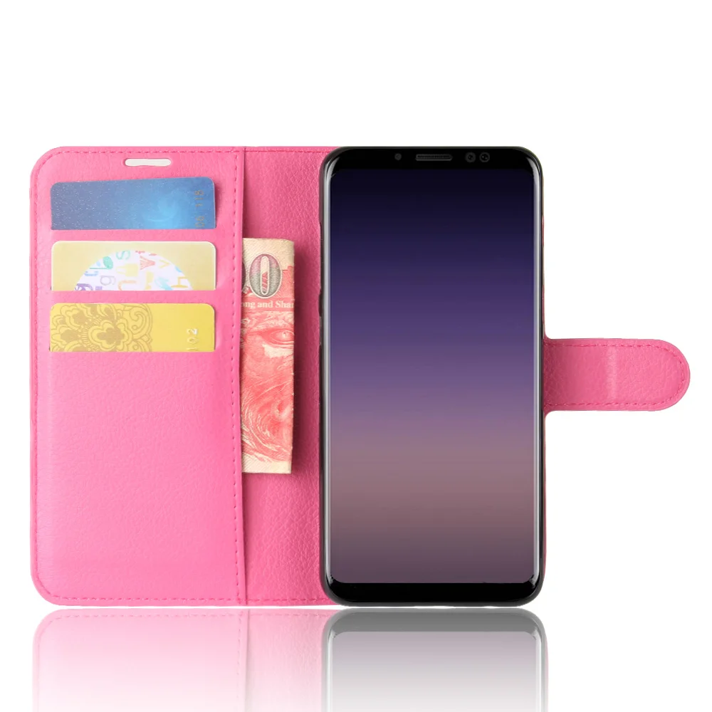 

YINGHUI for Samsung Galaxy A5 2018 Case Wallet Style Litchi Texture Flip Leather Cover Case for Samsung A530F Magnetic Shell