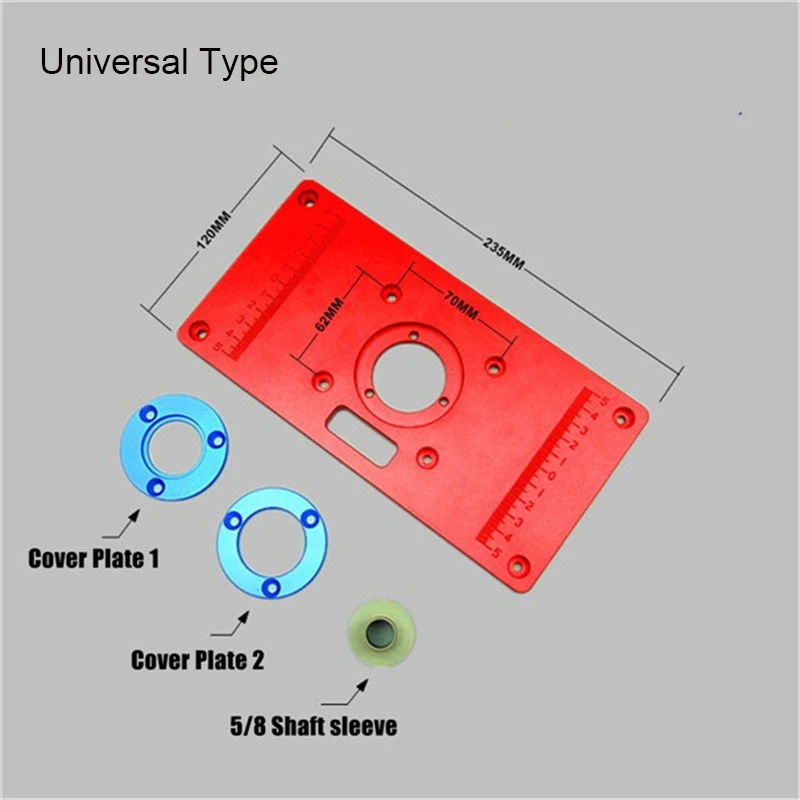 Многофункциональный RT0700C алюминиевый фрезерный стол вставка пластина кольцо винт для деревообработки скамейки триммер абсолютно