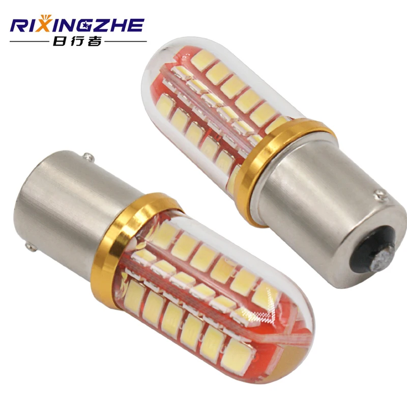 

RXZ 2pcs 1156 P21W BA15S 48 SMD 3030 LED Car Reserve Light Brake lamp DRL Auto turn signal Light white car stlyling DC12V