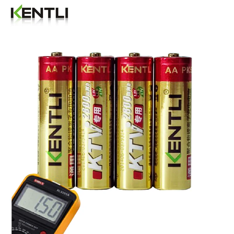Aa Rechargeable Battery Lithium Battery Kentli Aa 1.5v Aa 2800mwh