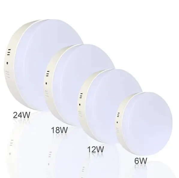 

6W 12W 18W 24W Square/Round Led Panel Light Surface Mounted led Downlight ceiling down 110-240V lampada led lamp + LED Driver