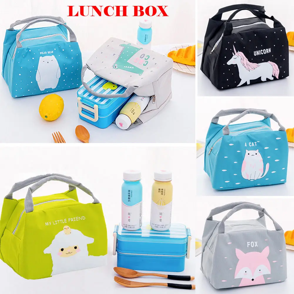 

2019 Hot New Girls Kids Insulated Camping Bag Tote Oxford Box Bag Thermal Cooler Food Bags High Quality Waterproof Lunch Bags
