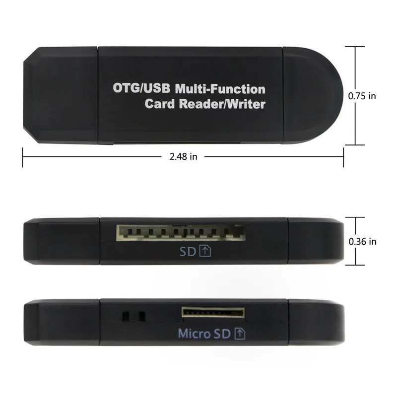 2 в 1 USB Type C OTG кард ридер флэш накопитель высокоскоростной USBC Универсальный TF/SD