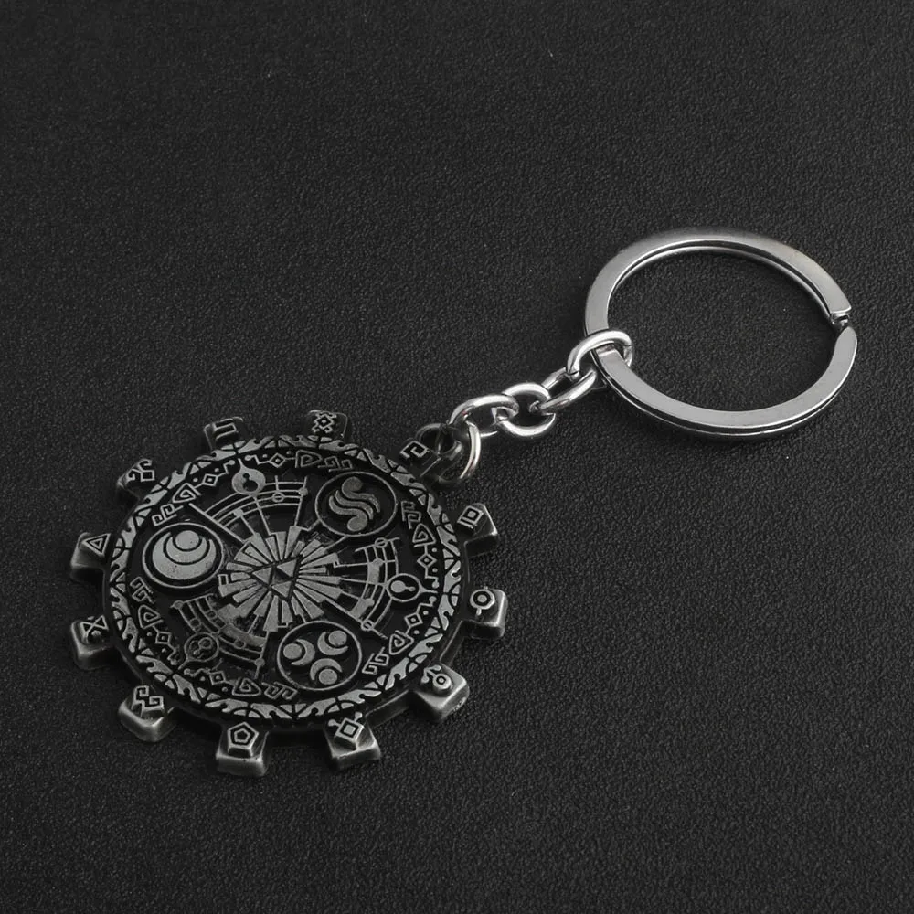 

SG New Game The Legend of Zelda Series Gear Totems Sword Keychains Vintage Triangle Keyring Pendants Men Women Fans Best Gifts