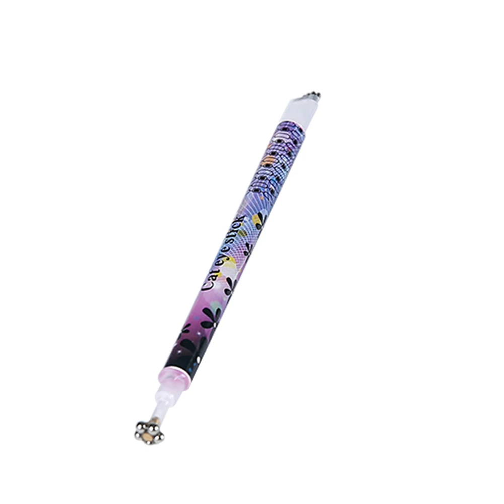 1 шт. цветочный дизайн ногтей магнитная ручка для DIY магический 3D Магнитный кошачий глаз УФ Гель-лак Кисть акриловый инструмент 4 цвета на выбор - Цвет: Многоцветный