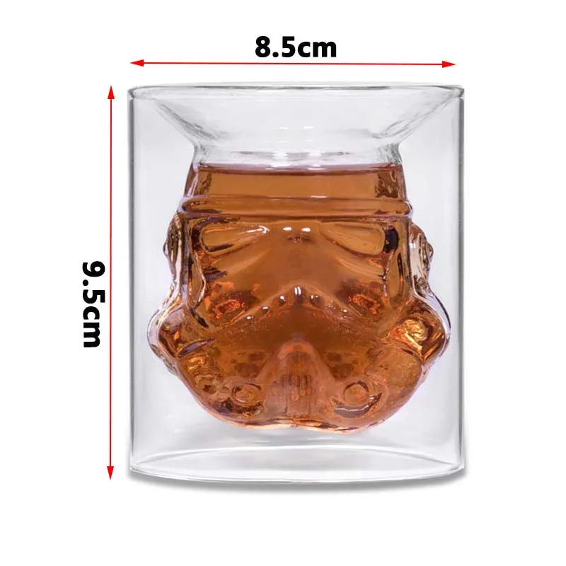 New 650mL Star Wars White Soldier Glass Jug Storm Trooper Spirit Bottle Empty Crystal Wine Glass Bottle Glass Cup Home Bar Tools