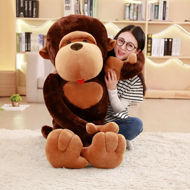 MIAOOWA 1PC 80CM Big Size Monkey Gibbon Doll Plush Toys Cute Monkey Plush Doll Animal Gorilla Doll Kids Children Birthday Gifts