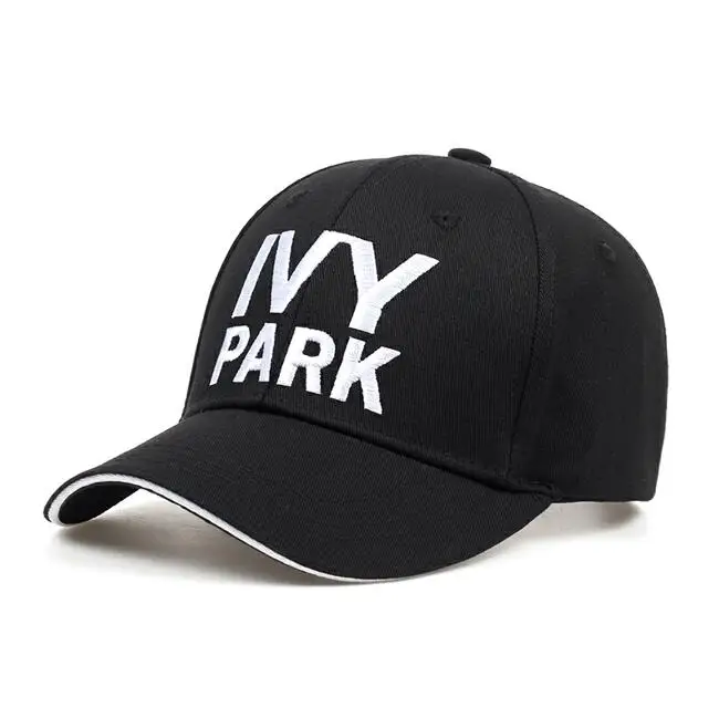 Бейсбольная кепка IVY PARK Beyonce в спортивном стиле, хлопковая кепка из конопли, Кепка унисекс, бейсболка s для женщин и мужчин, брендовая вышитая Кепка Gorras - Цвет: Черный