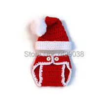 Рождественский наряд для фотосессий, вязание крючком Детская Санта шляпу, вязание крючком рождественские детские наряд для фотосессий, вязание крючком комплект для малышей