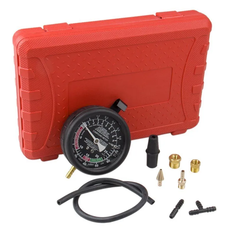 

For Cars,Motorcyles High Performance Fuel Pump And Vacuum SystemTester, Leak Carburetor Valve Pressure Test Gauge Diagnostic Ki