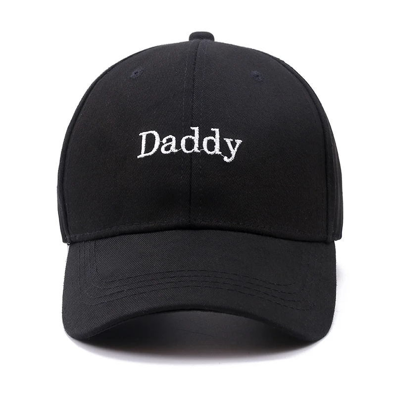 High Quality Daddy Embroidered Adjustable Golf Cotton Cap Dad Hat Black
