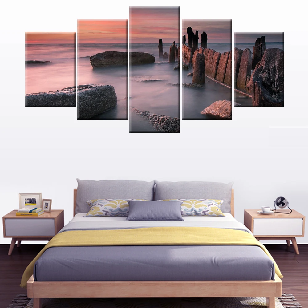 Фотографии картин из плотной ткани с принтом Морского Пейзажа 5 Панель холст