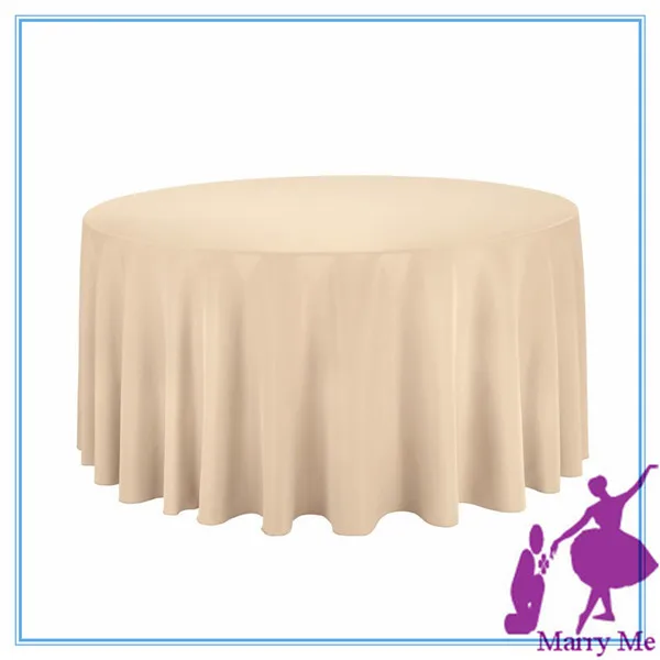 Wholesale price Beige color tablecloths for hotel/wedding/Free shipping