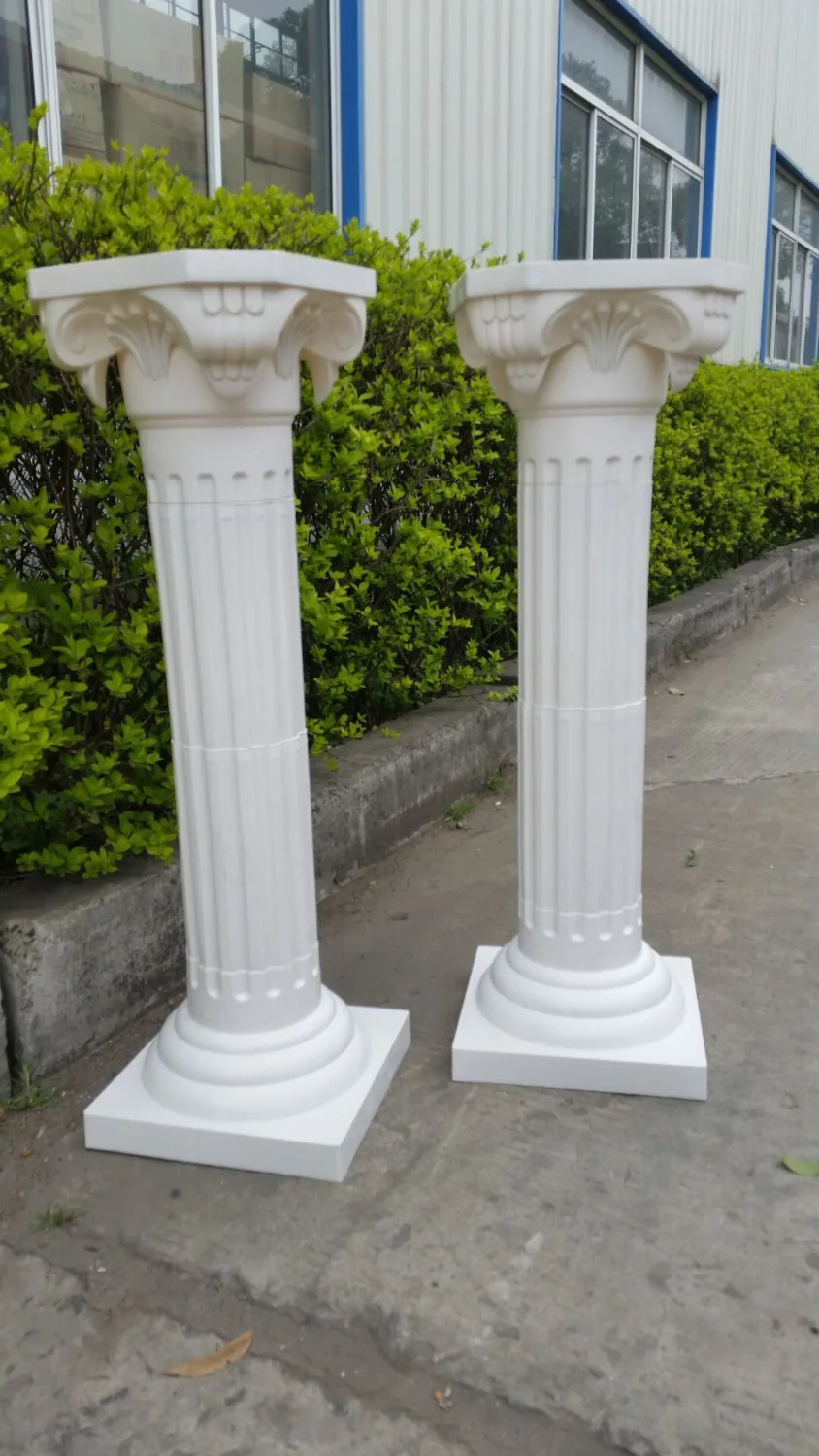 Events Decoration White Plastic Roman Pillars 85cm Highin Vases from