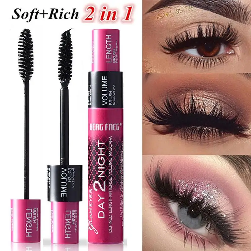 

DSstyles Professional Makeup Black Mascara 3D Fiber Waterproof Smudge-proof Mascara Eye Make Up Cosmetics Charm Eyes Makeup