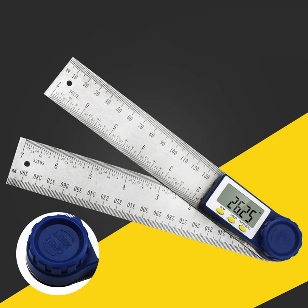 

0-200mm Digital Meter Angle Inclinometer Angle Ruler Electronic Goniometer Protractor Angle Finder Measuring Tool
