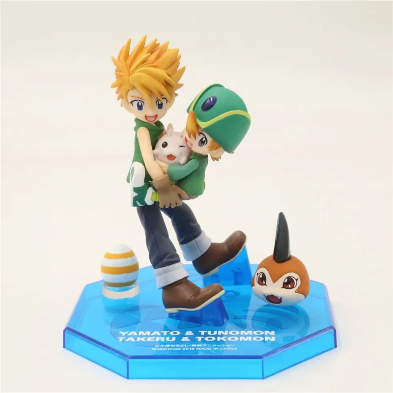 Anime Digital Monster Ishida Yamato Takaishi Takeru Punimon  Action Figure Toys Digimon Adventure Figuras Dolls Brinquedos Gift 10cm (4)