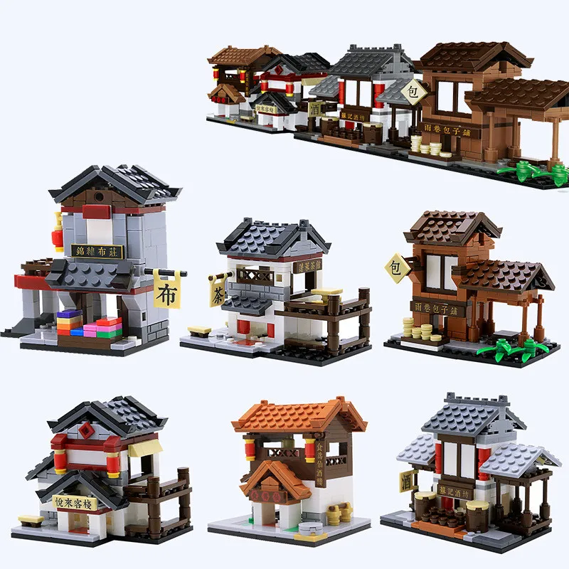 

2019 City Creator Chinese New Year'S Eve Street View Chinatown Figures Building Blocks Bricks Assembly Toys For Children Gift