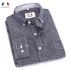 Men long sleeve casual shirt men slim fit 100% cotton