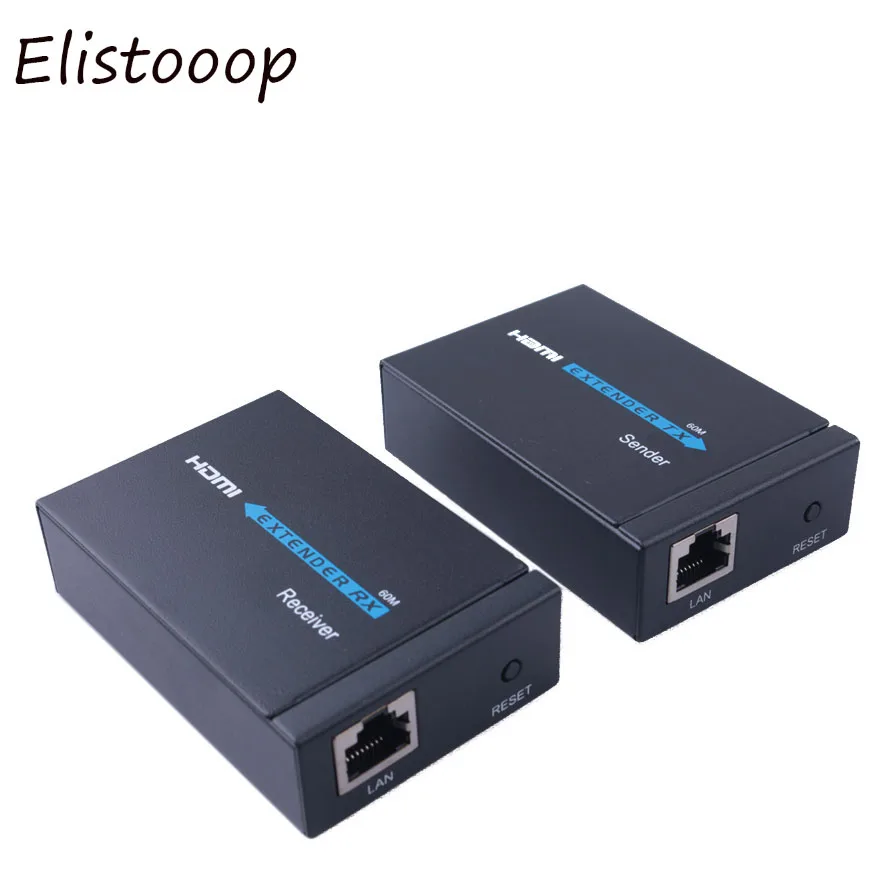 HDMI удлинитель 60 м 1080p 3D передатчик приемник по Cat 5e/6 RJ45 Ethernet конвертер США ЕС
