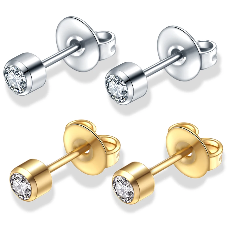 

2pcs/lot Steel Sterile Earring Stud Ear Piercings Crystal Gem Ear Studs Earring Cartilage Tragus Piercing Sexy Womem Jewelry 20G