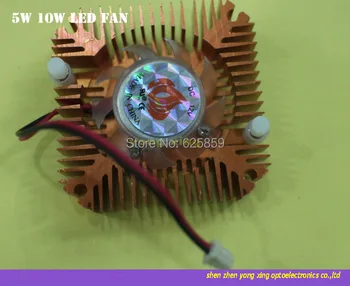 

Free shipping 10pcs 5W 10W High Power Led Heatsink With Fan Aluminium Cooling For 5W/10W Led 12V