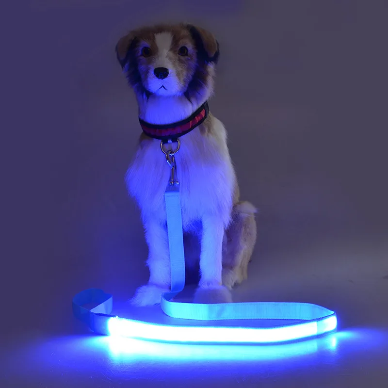 120cm Nylon LED Lights Pet Leash Night Safety Flashing Glow Pet