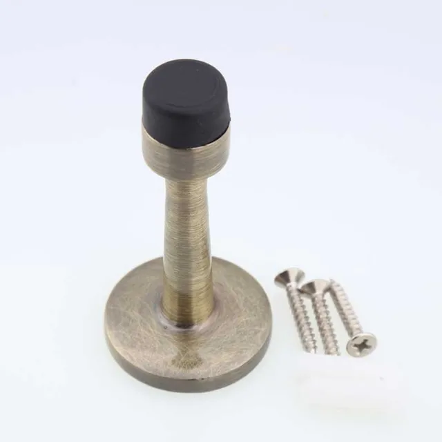 Vintage Antique Brass Zinc Alloy Door Stopper Classical Door Stops vintage antique brass zinc alloy door stopper classical door stops simple rubber no magnetism wall door - Vintage Antique Brass Zinc Alloy Door Stopper Classical Door Stops
