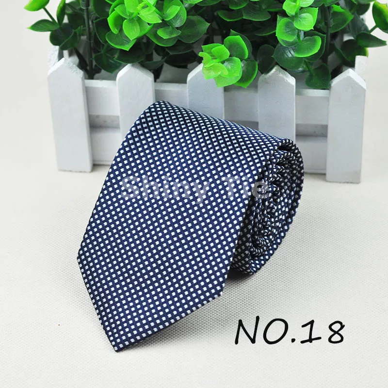 Классический галстук из полиэфира для мужчин формальные 8 см Ширина блестящие Галстуки для джентльмена жениха Свадебные Галстуки бизнес галстук Gravat - Цвет: 18