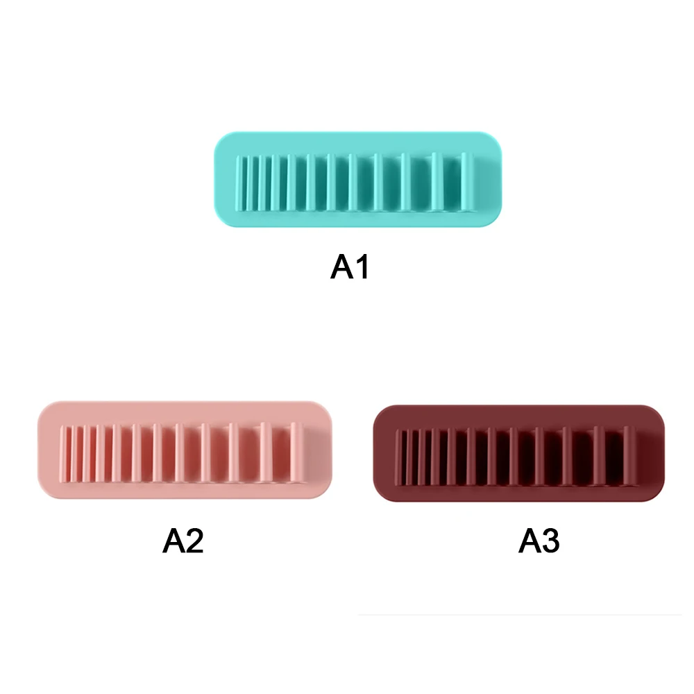 Silicone Toothbrush Rack Makeup Brush Organizer Air Drying Storage Rack 2