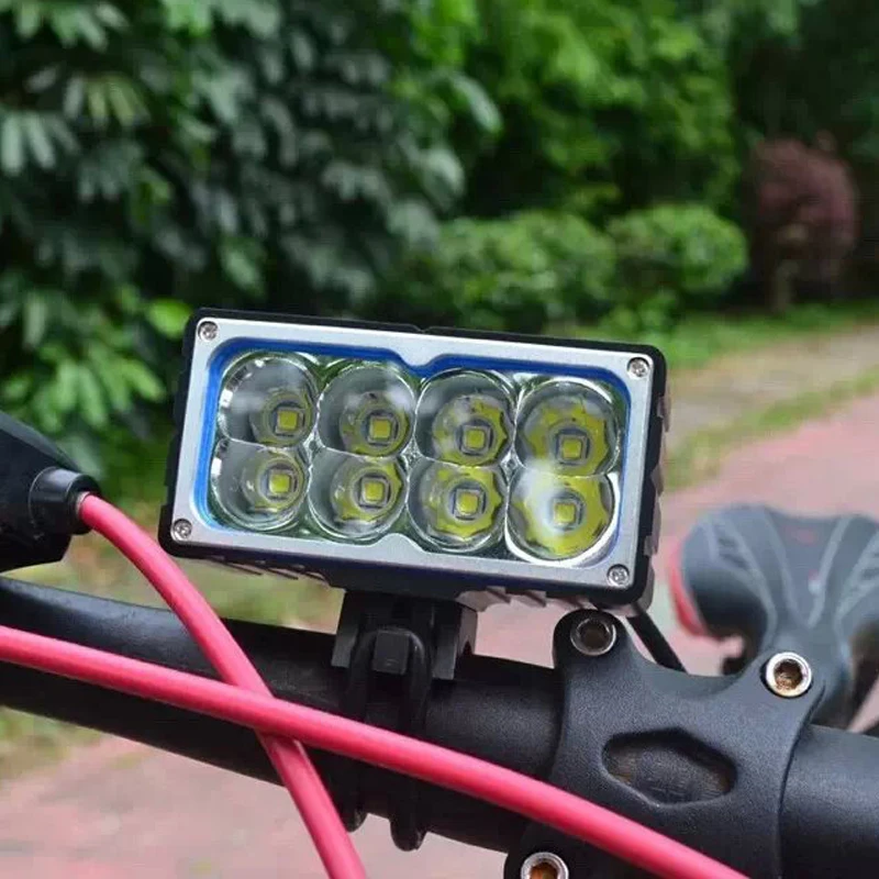 

High Power 10000 Lumens Bike Light 8* XML-T6 LED Front Bicycle Lamp Headlight Mountain Cycle Spotlight For Outdoor Camping Light