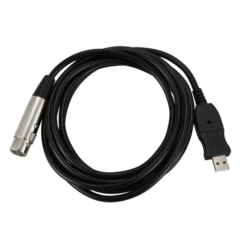 3 м MIC USB микрофон Ссылка USB кабель для мужчин и женщин XLR