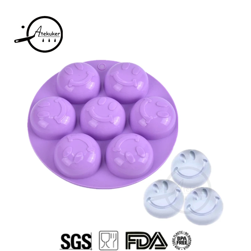 

Atekuker Smile Shape Silicone Chocolate Mold Form For Sweets Candy Beer Whisky Ice Cube Maker Moulds Cake Decorating Tools