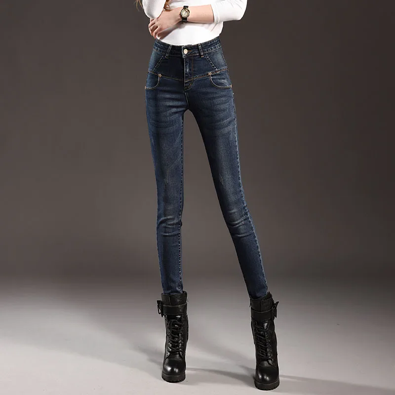 

2019 Europe new pants washed sexy jeans women's feet tall waist trousers legs cultivate one's morality pants