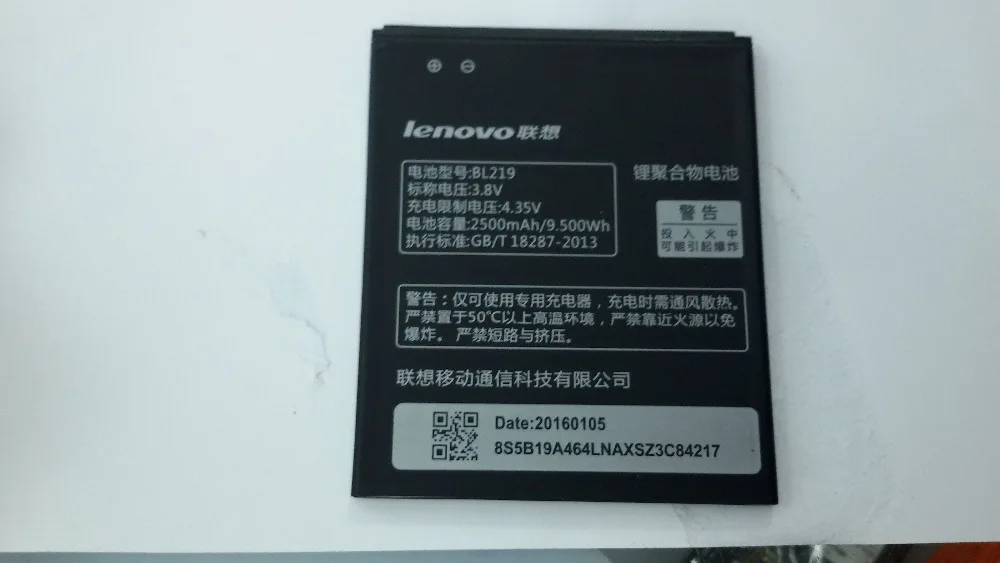 Для lenovo a850 + аккумулятор BL219 2500 мАч 100% оригинал новый высокое качество батарея для