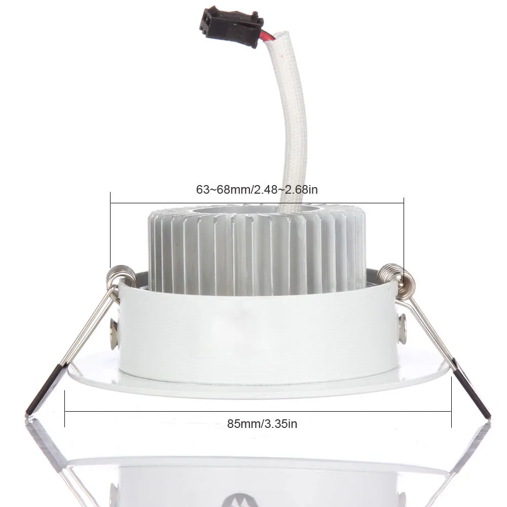 10 шт. LED COB утопленный Led COBDownlight с регулируемой яркостью AC85 265V 5 Вт потолочный