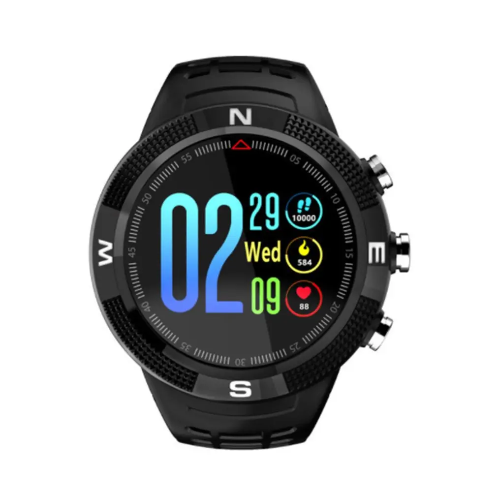

F18 Smartwatch Sports Round Dial IP68 Waterproof Call Message Reminder Pedometer Sleep Monitoring GPS Smart Watch
