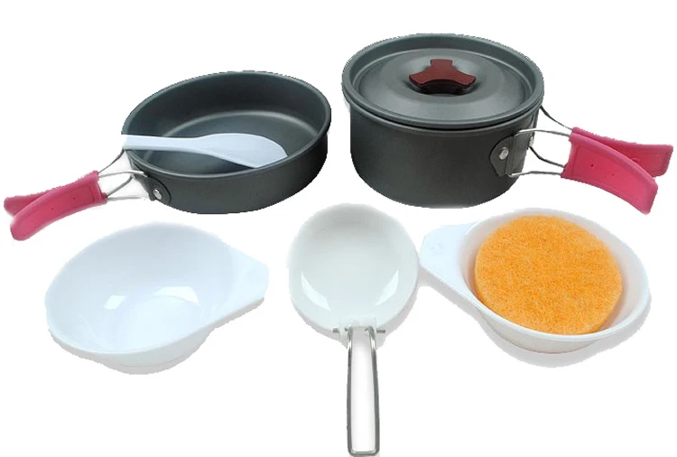 BRS-151 aleación de aluminio al aire libre camping Cookware pot pan tazón 1-2 personas para la caza que acampa traving