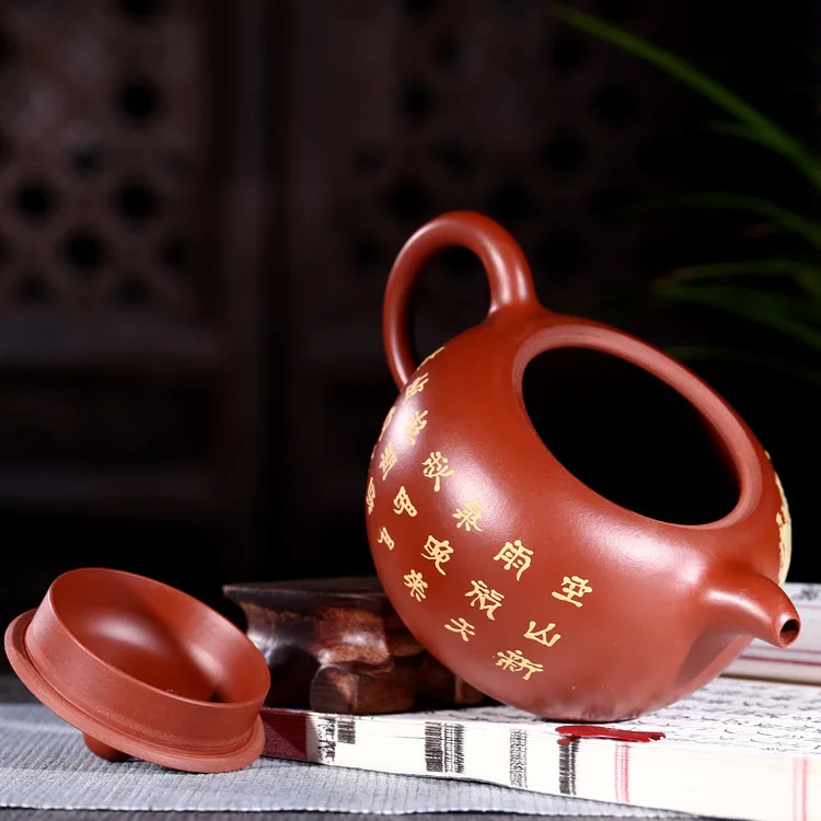 Как Горячие торты рекомендуется вручную НЕОБРАБОТАННАЯ руда грязи dahongpao zhu круглый перламутровый чайник оптом чайный набор кунг-фу