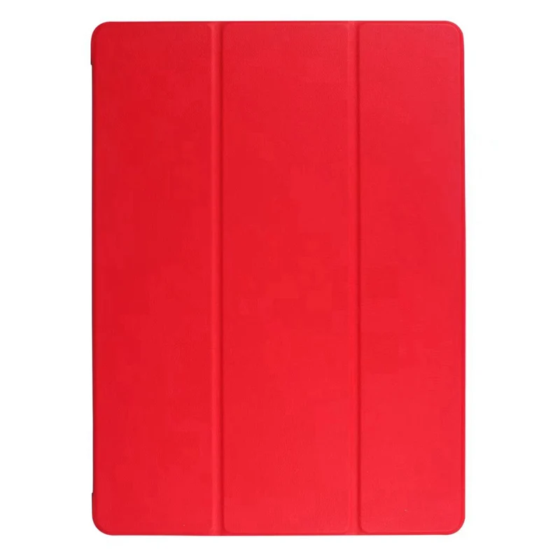 Ультра тонкий кожаный чехол для ipad pro 12,9 / Smart Cover для ipad pro 12,9 с функцией автоматического пробуждения сна+ пленка+ ручка - Цвет: red