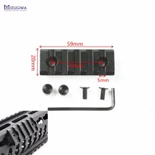 MIZUGIWA Тактический 5 слотов 2 дюймов винты кривая Keymod прицел Пикатинни круглое дно 20 мм ткач Handguard рейка крепление база